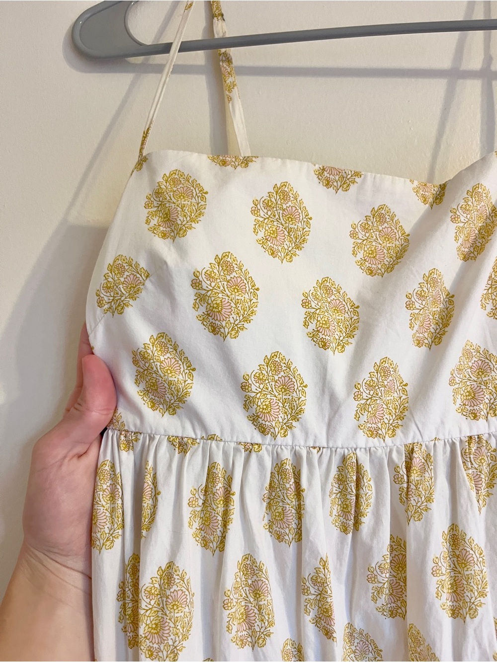 J. Crew Tie-back tiered dress in gathered floral block print - Picture 6 of 8